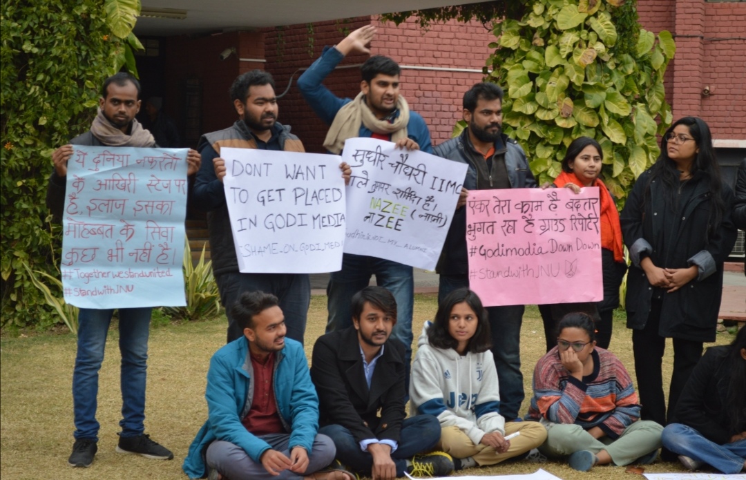 Students and Journalists echoed their voices against Media at IIMC